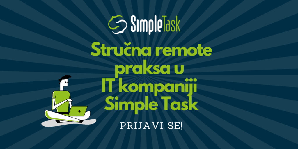 Prijave za stručnu remote praksu u IT kompaniji Simple Task